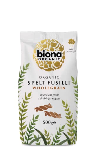 Fusilli d'épeautre Biona Bio lot de 3 x 500g pâtes complètes de qualité