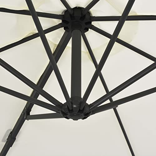 Genérico Wenjingqi 44628 Garten-Sonnenschirm mit Stange, 300 cm, Beige – Bild 8