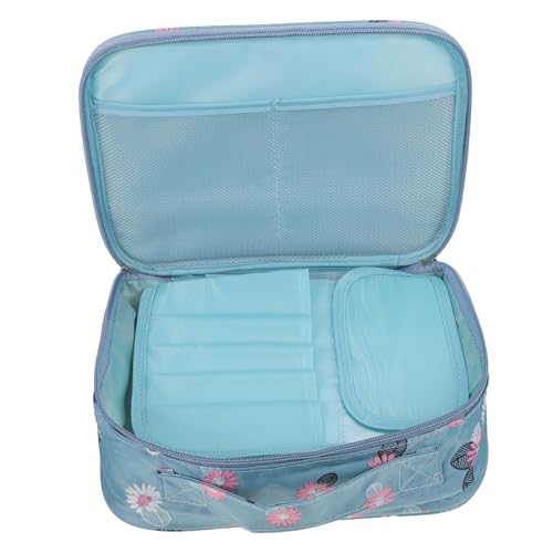 NIYANGLE 1 Pieza Neceser de Maquillaje Viaje Bolsa de Cosméticos Floral con Creativo y Cierre de Accesorio Práctico Almacenamiento Personal