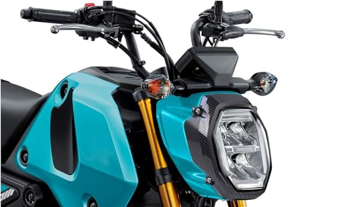 Image of Mokuo Motorcyle Fairing Parts,Front Head Decor Cover in ABS Material Compatible with 2021-2024 Honda Grom Msx 125 SF,Carbon Fibre Color