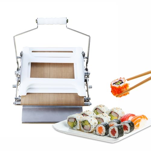 Máquina de rollo de sushi redonda comercial, kit de molde de rollo de arroz de acero inoxidable, 3 tamaños, para restaurante