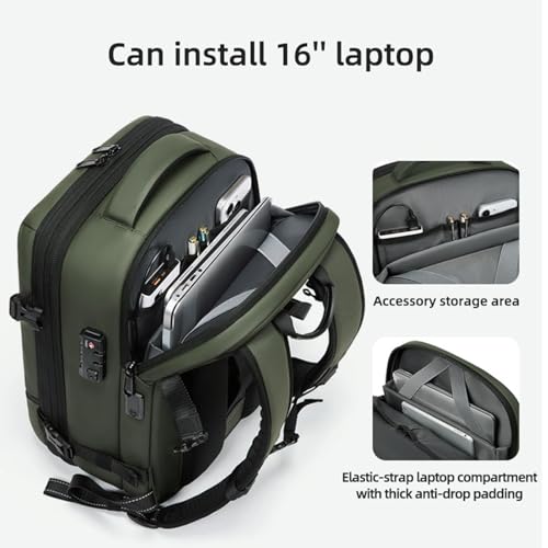 Mochila de viaje al vacío expandible de 48L e impermeable para camping 6