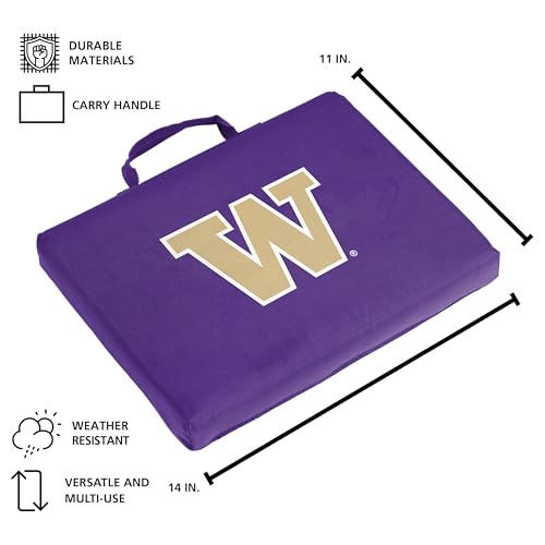 logo brands ncaa washington huskies unisex adult bleacher stadium cushion one size purple
