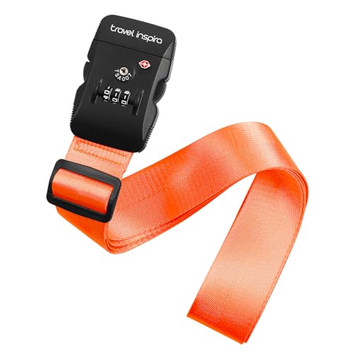 Image of Travel Inspira Luggage Straps for Suitcases with TSA Lock, Protect Your Luggage Anti-Burst, High Visibility Color, Easy to Identify Luggage Adjustable Heavy Duty Belt for 20-28 Inch Suitcases