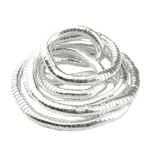 Bendable Snake Necklace | Collar de Serpiente Flexible | Pulsera de Serpiente de Aleación Ajustable en Plata y Oro | Gargantilla Multiusos de Serpiente con Cola Sin Cabeza para Hombres y Mujeres