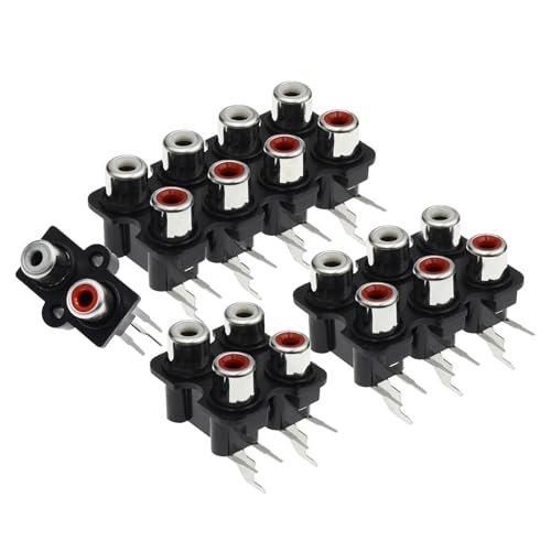 Conector de entrada de audio estéreo hembra de 4 orificios, interfaz de señal AV, pack de 5 2