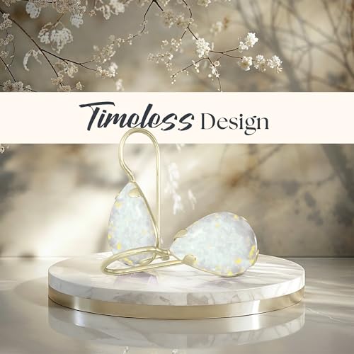 14K Solid Gold Earrings - Gemstone Earrings for Women - 14K Gold Earrings for Women - Birthstone Earrings - Teardrop Earrings for Women - Gold Dangle Earrings - Small Dainty Earrings4