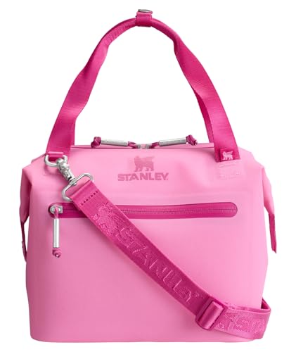 STANLEY All Day Julienne Mini Soft Cooler Bag and Lunch Box 7.4 Quarts | 10 Can Cooler with Handles and Strap | Stays Cold for Hours | Insulated Travel Bag with Zipper | BPA-Free | Peony