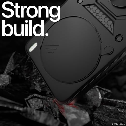 Image of Outlouders Back Cover for Vivo X200 5G | D10 Tough Armor 360 Protection Case with Sliding Camera Shield & Ring Holder Stand Bumper Case (Black)