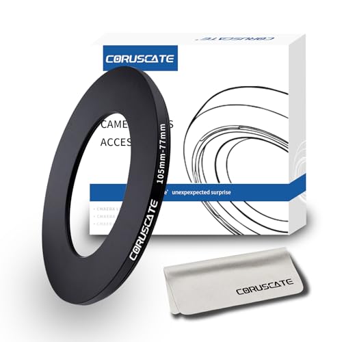 105mm a 77mm step-down anello filtro fotocamera cambiare il o la dimensione dellobiettivo a 77mm.Compatibile 77m Accessori per fotocamere+1 panno per la pulizia delle lenti
