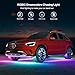 Glowlendra Underglow Car Lights, 4 pcs RGB-IC Smart LED Lights with APP and Remote Control, 16 Million Colors DIY Sound Active Function Music Mode, Underglow Kit for Car, SUVs, Trucks (Dream Color)