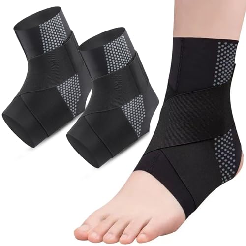 Ankle Guard - Active Ankle Brace, Compression Ankles Support Brace for Kids Youth &amp; Adult (Black - TWO PACK,S (kids 5-7Y))
