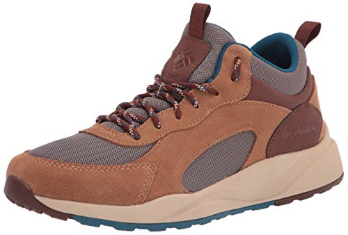 Columbia Men's Pivot Mid Waterproof Hiking Shoe, Wet Sand/Phoenix Blue, 11.5 Wide
