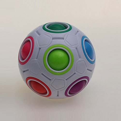 Regenboog puzzel bal,Rainbow Magic Ball Plastic Cube Twist voor kinderen educatief speelgoed tieners volwassen stress… - Afbeelding 5