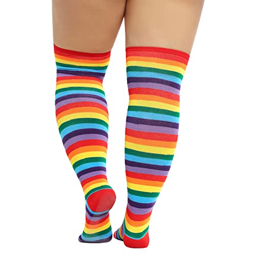 Zando Plus Size Thigh High Socks Extra Long Leg Warmers Over Knee Thick Socks Chunky Knit Thigh High Stockings3