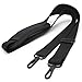 BRINCH Adjustable Thick Soft Universal Replacement Shoulder Strap for Laptop Case Computer Bag Luggage Duffel Messenger Bag (Long, Black)