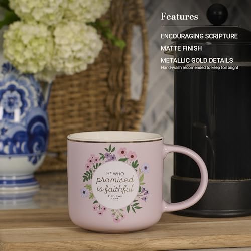 Image of Christian Art Gifts Inspirational Scripture Ceramic Coffee Mug for Women