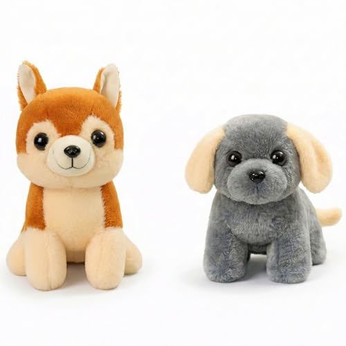 Image of Tabitha Stuffed Toys-Ultra Soft Plush Toy for Kids | Birthday Gifts for Kids and Girls | (Combo of 2 Toys 25 Cm Sandal Cat & 25 Cm Grey Dog)