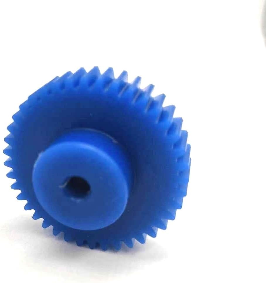 Plastic Motor Gear,1pcs Spur 1 Module 18 Teeth Cylindrical with Step 1M 18T Blue Nylon Straight 20mm Diameter Pinion Spindle(7mm bore)