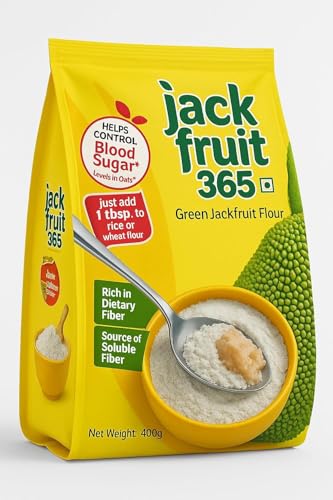 Green Jackfruit Flour | Helps in Blood Sugar Control | Organic Low Glycemic | 400g (Pack of 1) image 2