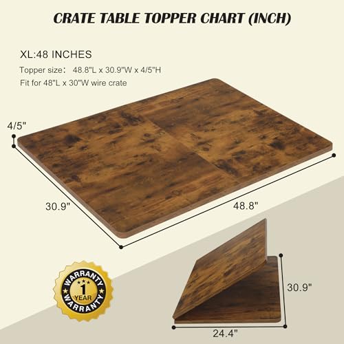HiCaptain Tampo de mesa de madeira para canil para cães, dobrável de 122 cm, enfeite de mesa decorat