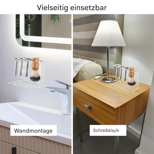 Support de rasoir pour douche en acrylique transparent