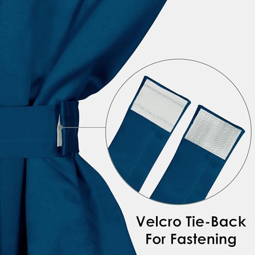 Image of Story@Home 100% True Blackout Window Curtains 5 Feet Long Set of 1 | Solid Design |Room Darkening Curtain | Thermal Insulated Curtains for Living Room, Bedroom | (116 X 152 Cm, Denim Blue)