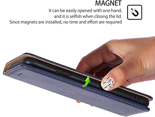 Étui en cuir de qualité supérieure pour iPhone 13 Pro Max bleu - 2