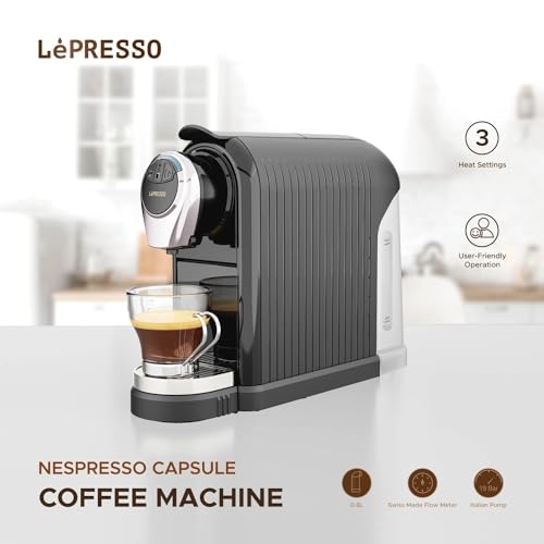 LePresso-Nespresso-Capsule-Coffee-Machine-User-Friendly-Operation-Swiss-Made-Flow-Meter-19-Bar-Pump-Pressure-3-Heat-Settings