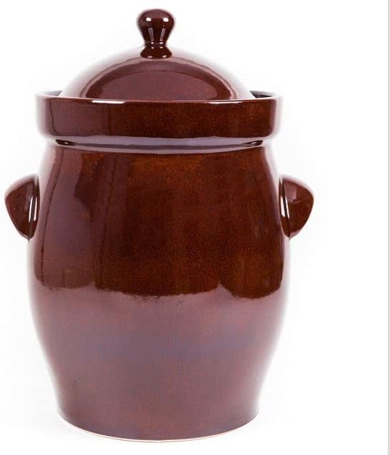 Miracle Olla de fermentación de 20 litros con tapa y piedras. Fabricado en la región de Boleslawiec de Polonia.