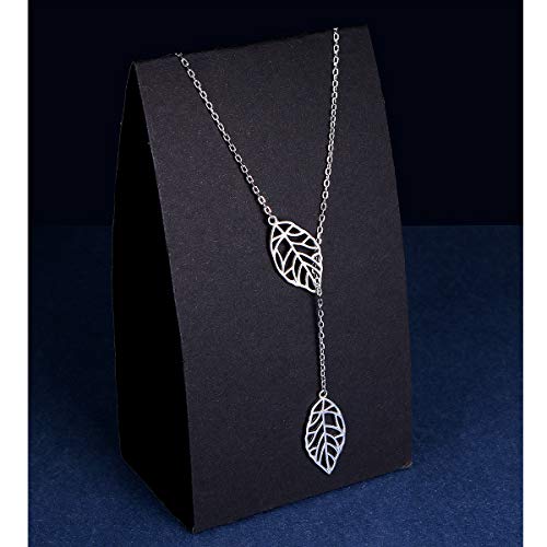 Long Necklace Sterling Silver Larait Bar Y Lariat Long Chain Drop Adjustable Necklace Gift for Her, 30"3