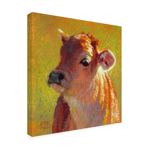Wrapped Canvas Wall Art - Rita Kirkman 'Tiny Brown Calf'
