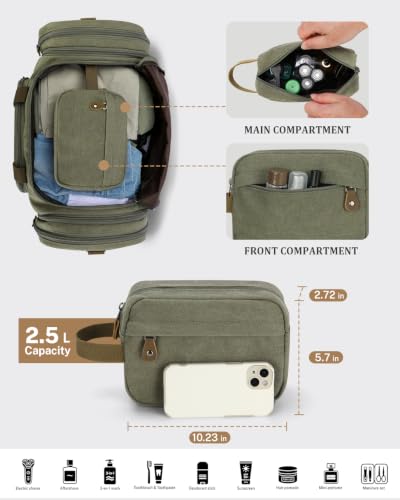 Image of Gonex Canvas Duffle Bag, Expandable 60L Travel Overnight Weekender Bag