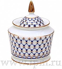 Imperial Porcelain. Cobalt Net Sugar Bowl