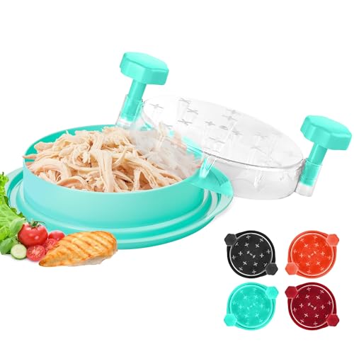 Image of Chicken Shredder Tool Twist: 2026 Pro Food-Grade Visible Meat Shredder with Strong Anti-Slip Base, Ergonomic Handle, Chicken Breast Shredder, Suitable for Pork Beef Chicken (Green)