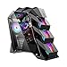 Lwieui PC Gamer ATX Obudowa do gier Wentylator chłodzony wodą I/O USB 3.0 Boczna penetracja PC Szafa na komputer PC (kolor : Czarny, Rozmiar : 73x29x62.5cm)