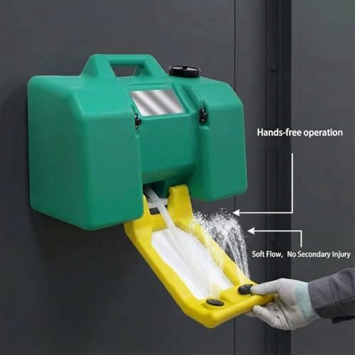 Image of Portable Eyewash Station - 8Gallon Eye Wash Stations Wall Mounted,OSHA-Approved Emergency Eyewash Station Unit,Lasting for 10 Minute,with Mirror&Dual Spray(30L)