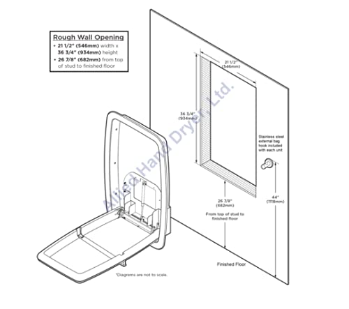 Koala Kare® Kb311-Ssre - Recessed Vertical Stainless Steel Baby Changing Station (New For 2021) #TOP3