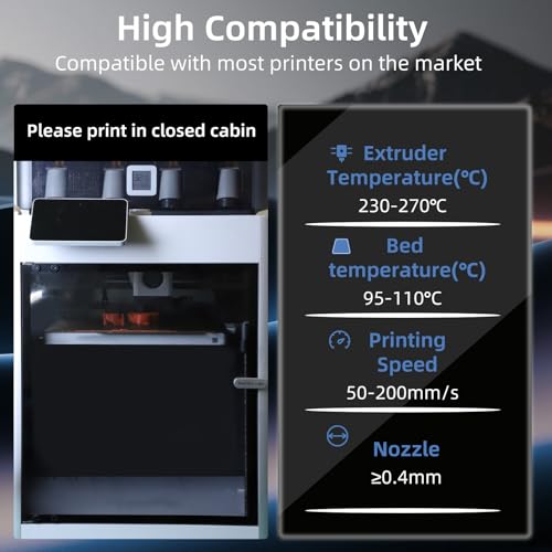 Image of 3DHoJor ABS Filament 1.75mm, ABS 1kg Spool (2.2lbs),3D Printer Filament,Dimensional Accuracy + /- 0.03 mm, Fit Most FDM Printer-Blue