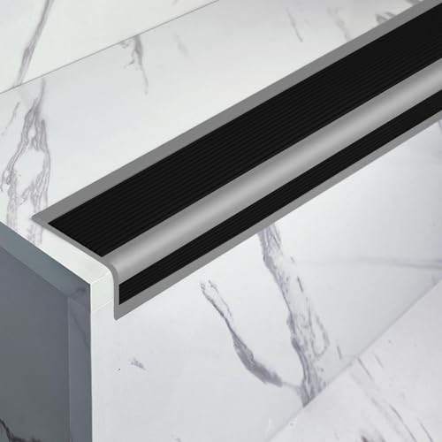 Nariz antideslizante para escaleras, protectores de bordes de vinilo autoadhesivos, peldaños de PVC para uso en interiores y exteriores, precortados, para mayor seguridad y durabilidad