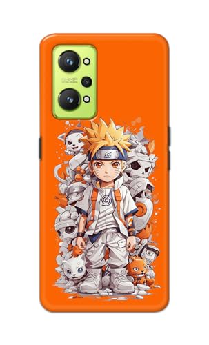 Image of Plastic Printfidaa Printed Hard Back Cover Case For Realme Gt Neo 2 | Gt 2 | Realme Gt Neo 3T 5G Back Cover (Famous Anime Cartoon Character) -112, Orange