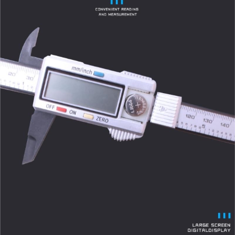 Digital Caliper with Alloy Scale Depth Rod | The Inner Diameter Outer Diameter Measurement Figures Show 150MM.