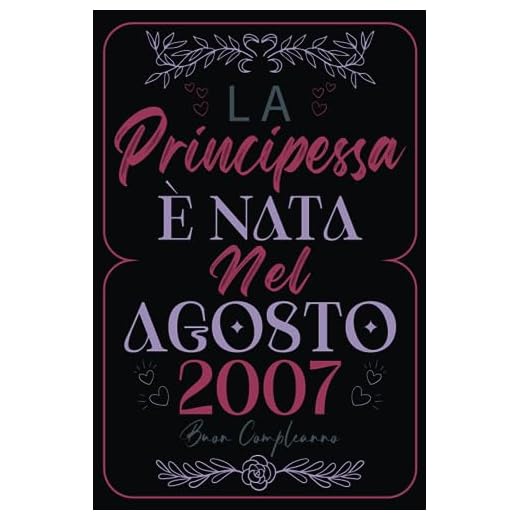 La Principessa È Nata Nel Agosto 2007: Idea regalo originale per il 16 compleanno per figlia, sorella, cugina, nipote