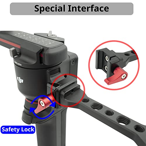 HAFOKO RS5 Phone Holder RS4 Monitor Mount Extension Handle w Tablet Mount Big Phone Adapter for Mic Light Compatible for DJI RS5/RS4/RS4 PRO/Ronin S3/RS3 PRO/RS3 Mini/Ronin RS2/RSC2 Gimbal Stabilizer - Image 3