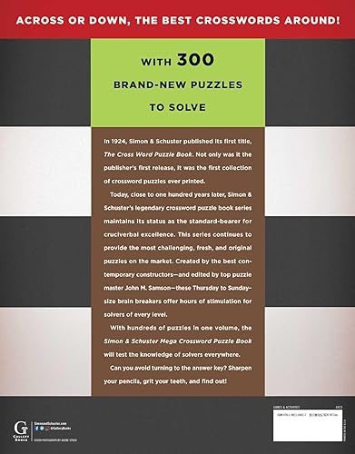 Simon & Schuster Mega Crossword Puzzle Book #23 (23)