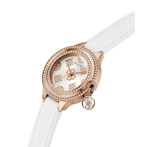 Guess Orologio Da Polso Da Donna In Pelle, Oro Rosso - 3
