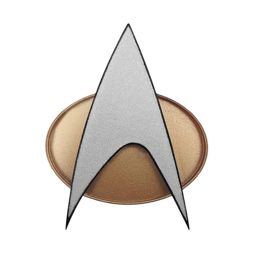 FAMETEK Star Trek The Next Generation Chirping Communicator Badge, TNG ComBadge Non Bluetooth Version, Star Trek Memorabilia, Gifts and Collectibles