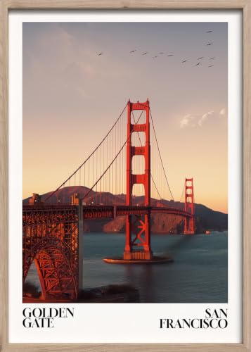 Poster mural Golden Gate San Francisco grand format déco salon tableau sans cadre 40x60