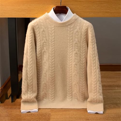 Men’S Long Sleeve Knit Basic Sweaters Slim Warm Knit Solid Color Long Sleeve Crew Neck Sweater Knitted Jumper3