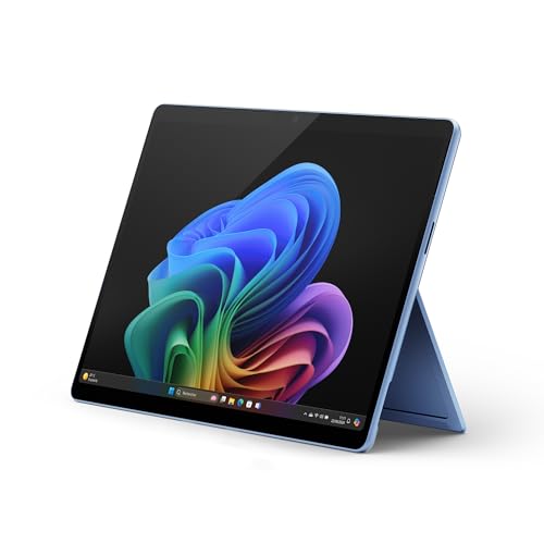 Migliori PC portatili 2 in 1 Microsoft Surface Pro, Copilot+ PC, 13 Pollici OLED Touchscreen, Snapdragon X Elite, 16GB RAM, 1TB SSD, Modello 11esima Edizione, Zaffiro, Alimentatore non Incluso, Windows 11 Home